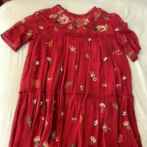 Zara red/maroon sequin dress size small